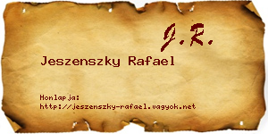 Jeszenszky Rafael névjegykártya